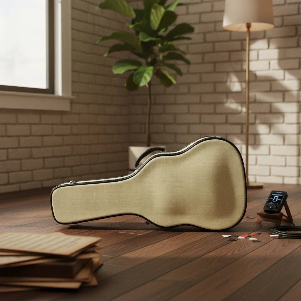 Housse Style Ukulele Hard Case Plush Lined Hardshell Protective Instrument Case for Studio and Stage
