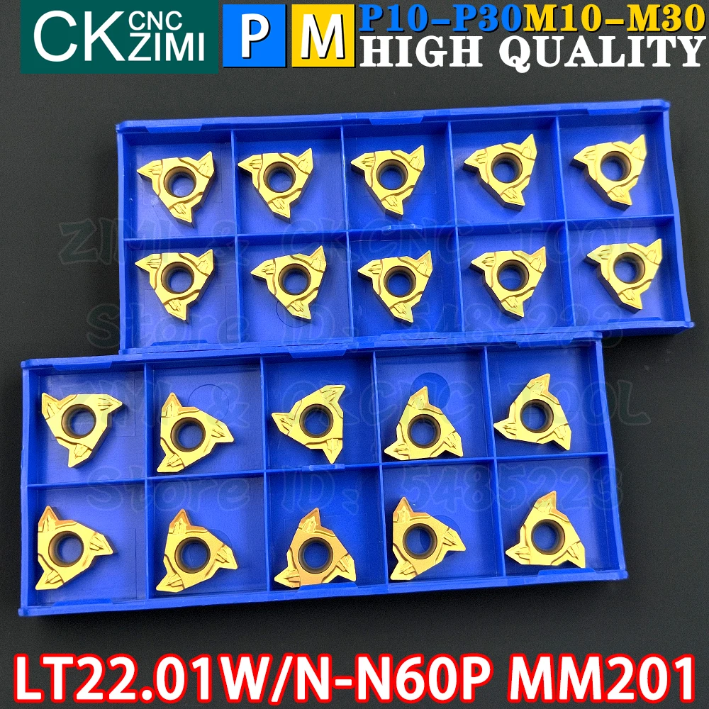 LT22.01N-N60P MM201 LT22.01W-N60P MM201 22IR 22ER N60 Carbide Inserts Internal External Thread Threaded Inserts Tools CNC Tools