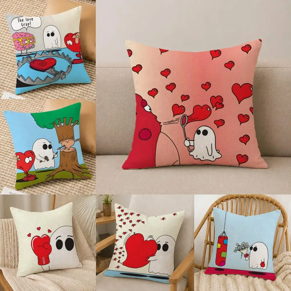 Artist Federico Monzani Cushion Cover Natural Linen Pillowcase Set, All-in-One Decor for Sofa, Bedroom & Chair