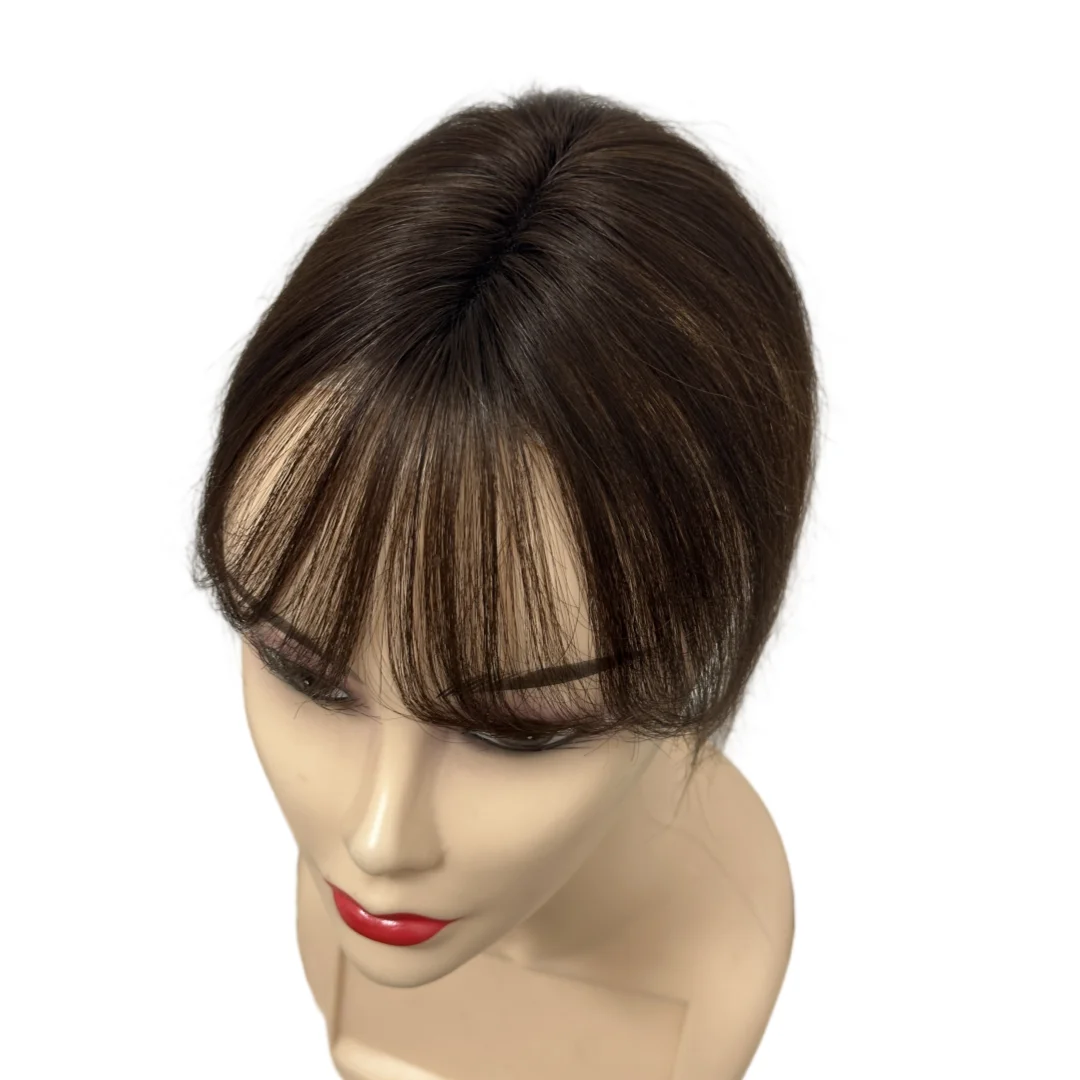 Keine Clip-Topper, Echthaar-Fransen, verbesserte magische Paste, Haar-Topper, Pony für Frauen, flauschige Haarabdeckung, spärliche Haarnähte, Patches – Detail 22