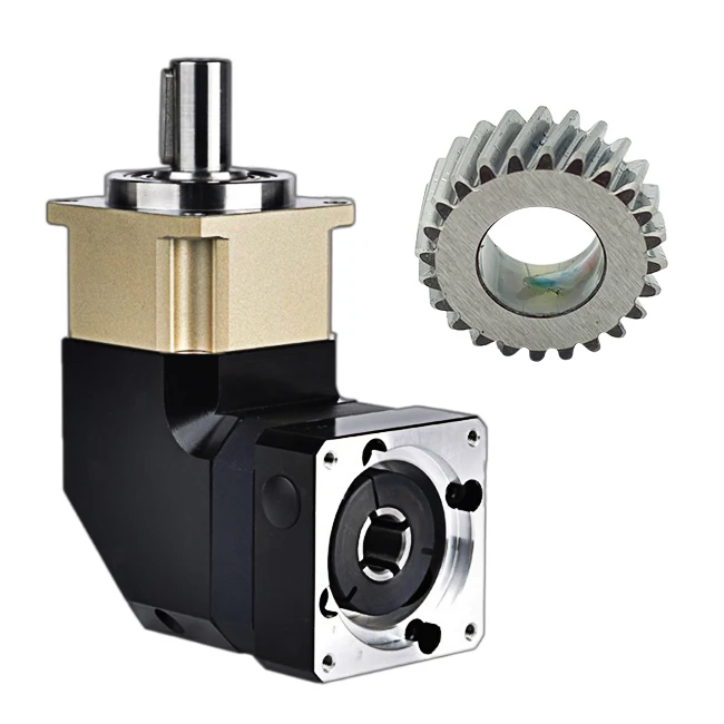 LHFZ High Torque Helical Gear Right Angle 90 Degree Planetary Gearbox Reducer For 60 80 Servo Moto