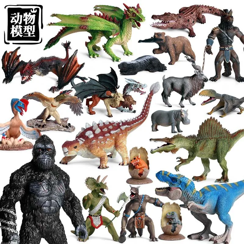 

New Jurassic Dinosaur Brinquedo Spinosaurus Action Figures Open Mouth Tyrannosaurus Animals Model Collection Kid Toy Gift