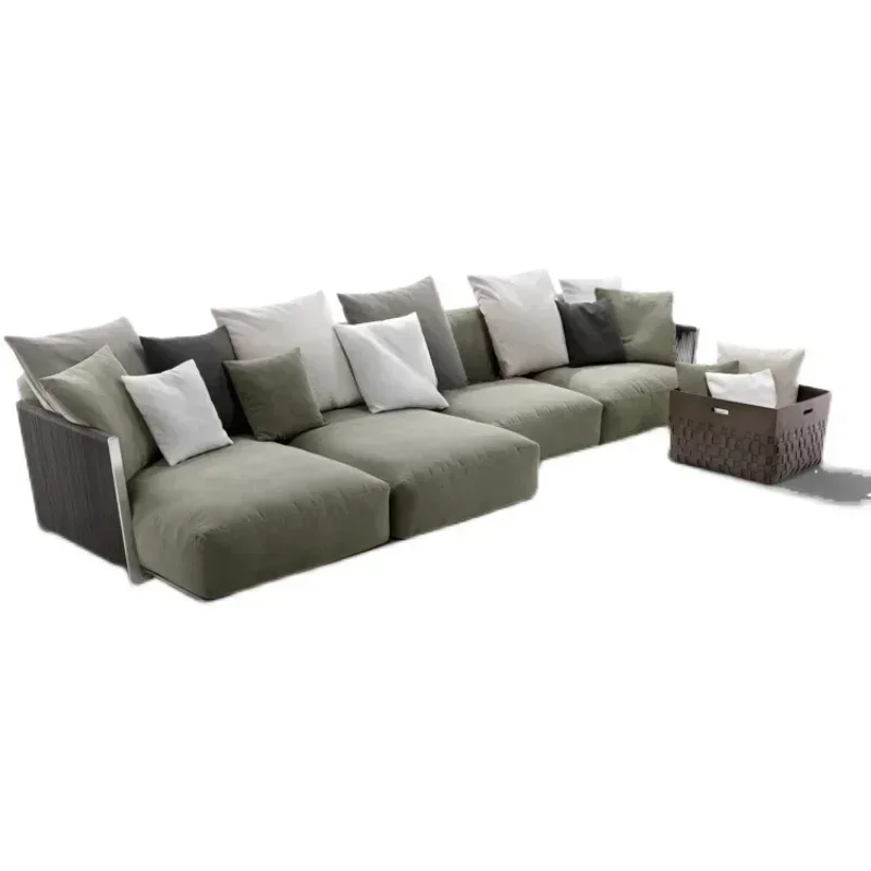 Outdoor Leisure Lazy Rattan Sofa Courtyard   Terrace Waterproof and Sun Protection High-Grade Rattan Furniture