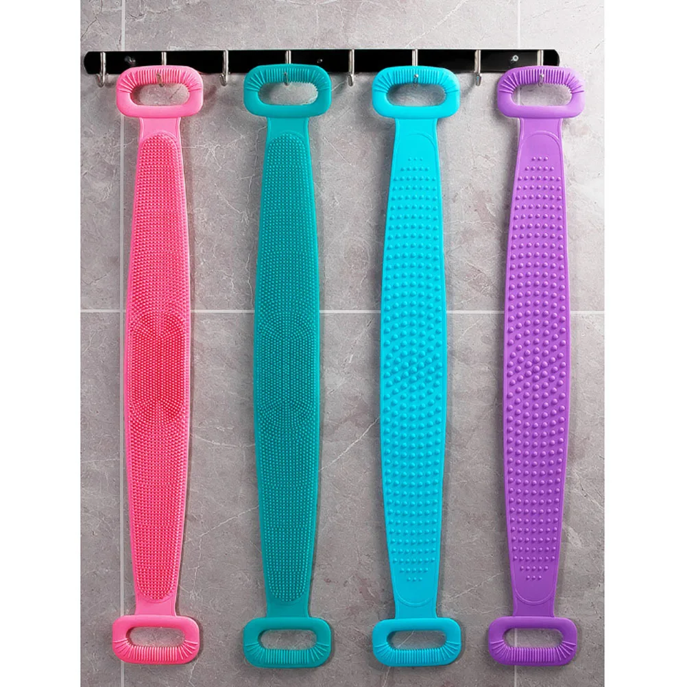

Long Silicone Shower Towel Back Body Exfoliating Strap Bathing Massage Brush Deep Clean 76cm Green Silicone Bath Towel