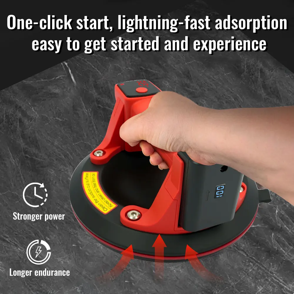 250KG Lithium - Battery Suction Cup One - Click Fast Adsorption Long - Lasting Battery Multi - Object Use - Efficient Installer