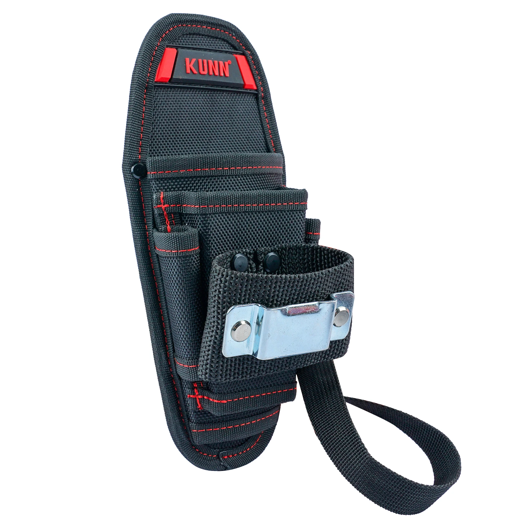 KUNN Small Tool Pouch with Belt Clip,Mini Maintenance Tool Organizer Holster,Electrical Tape Thong,Tape Measure Clip