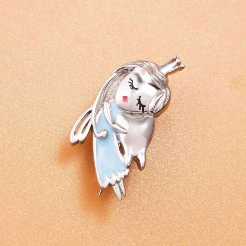 Harong New Dental Care Brooch Cute Angel Doctor Enamel Pin Badge for Dental Medicine Student Teacher Graduation Gift