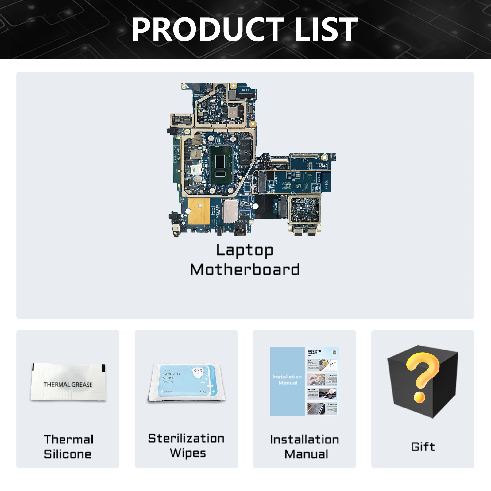 For DELL Latitude 5290 Laptop Motherboard with I5-8350U CPU 16GB RAM LA-F371P CN-09JVWH 09JVWH 9JVWH Mainboard