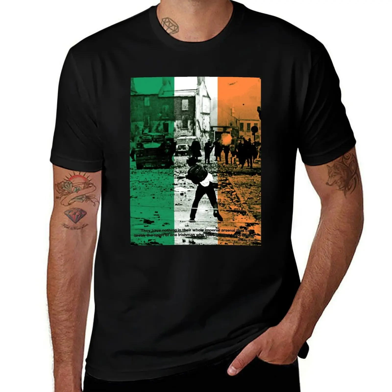 Bobby Sands - An Irishman who doesnt want to be broken. T-Shirt summer top hippie clothes designer shirts mens plain t shirts