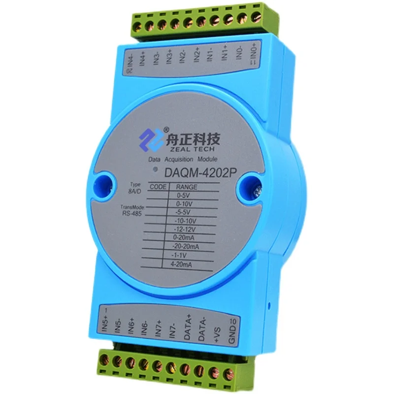 8-channel Analog High-speed Acquisition Module 4-20mA to RS485 High-precision Current and Voltage Daqm-4202P