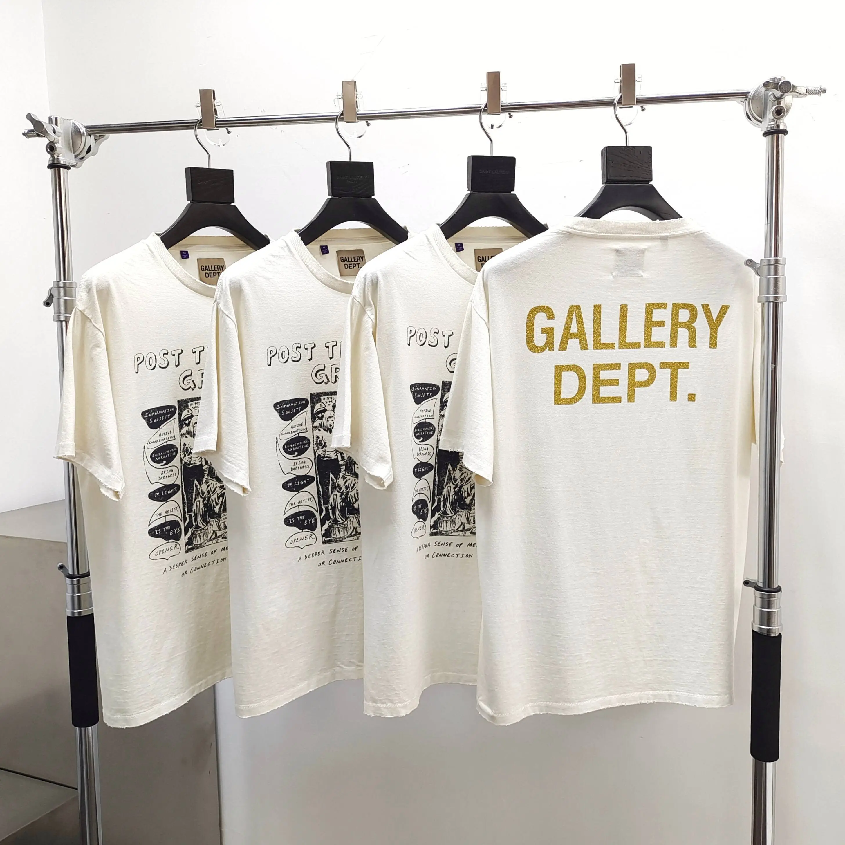 Gallery Dept Portrait PTG Beige Short Sleeve Tee