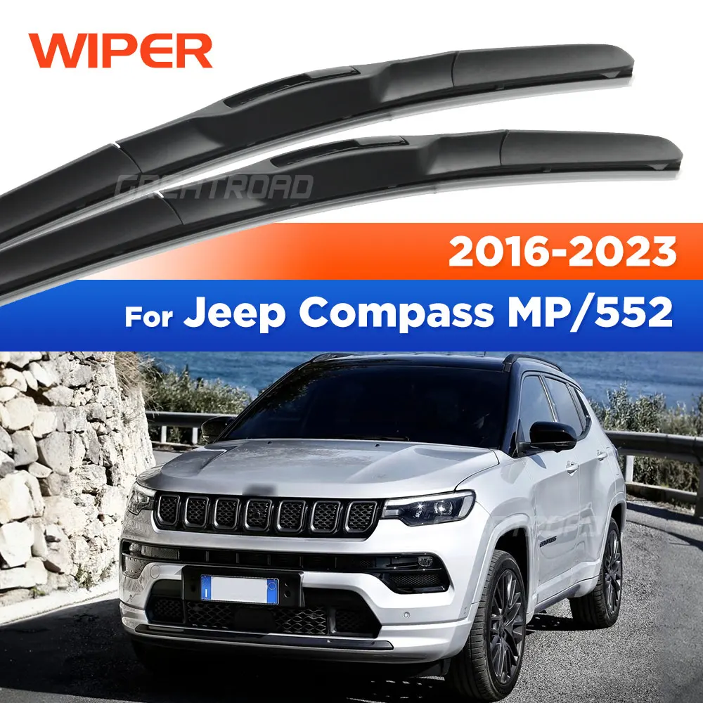

Для Jeep Compass MP/552 2016-2023 2017 2018 2019 2020 2021 стеклоочиститель передние щетки стеклоочистителя лобовое стекло щетка 24 "+ 18"