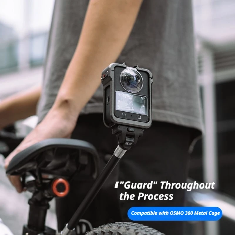 For DJI OSMO 360 Metal Cage Quick Release Foldable Mount With Cold Shoe Full Protective Frame Case For DJI Osmo 360 Accessory Ki