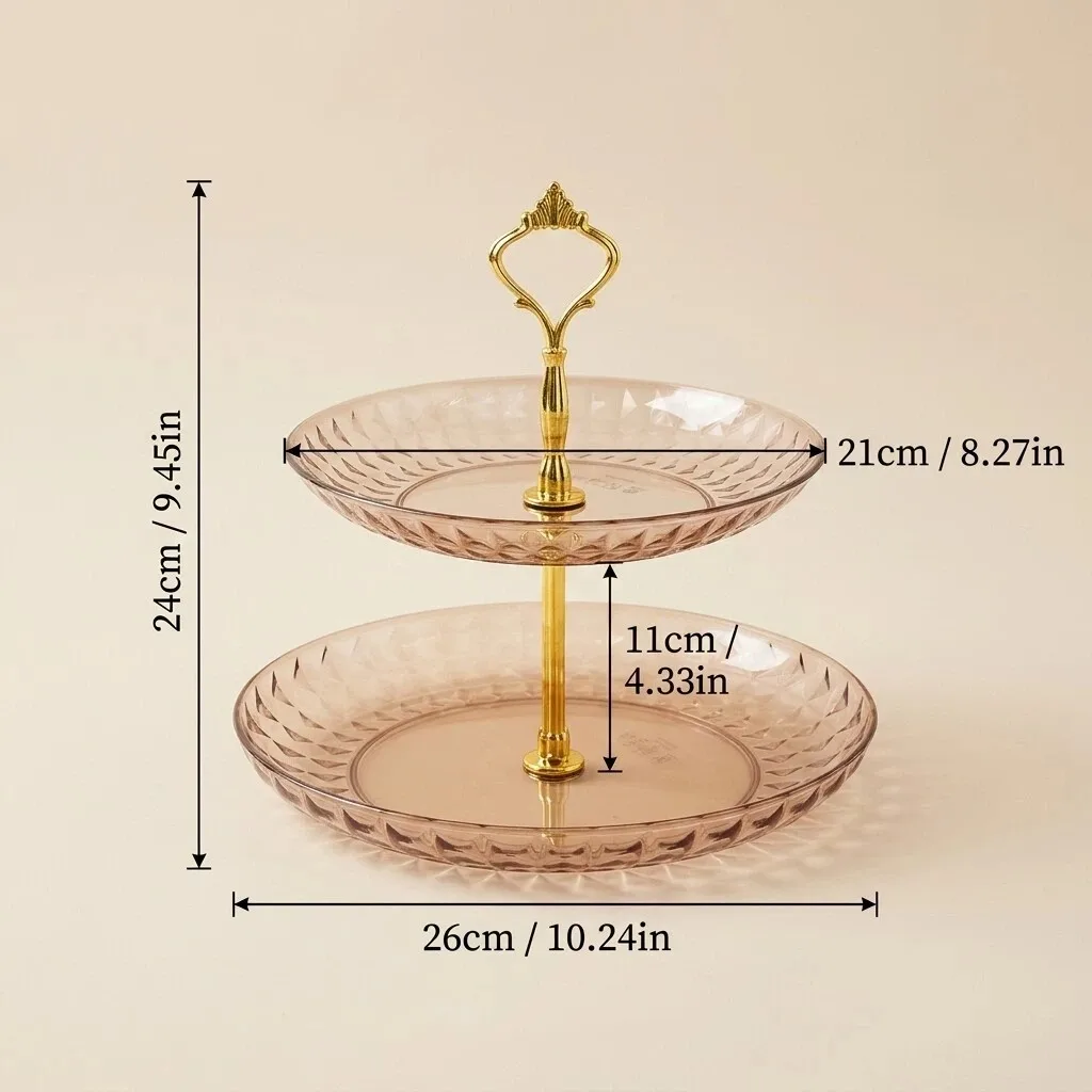 2/3-laags cupcake standaard, plastic desserttafel display set, gouden taartstandaard, serveerschaal, etalage voor voedsel, snoeptafel voor feestjes