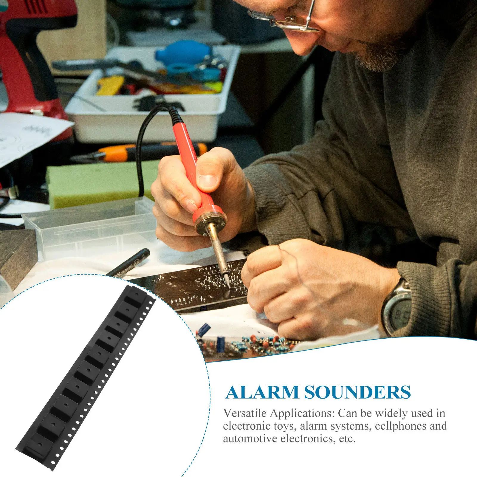 

10 шт. пассивных зуммеров 16 Ом с высоким уровнем звука, быстрым откликом на микропроцессорные сигналы, для быстрой сигнализации