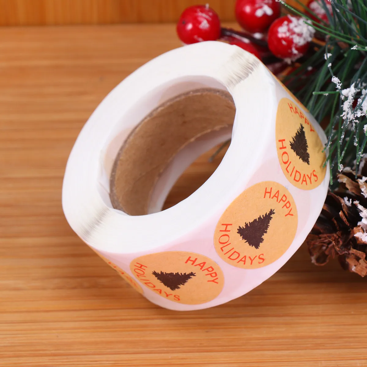 

Набор рождественских наклеек: самоклеящиеся стикеры для творчества с прочным клеем для упаковки конфет, печенья, подарков, декора блокнотов