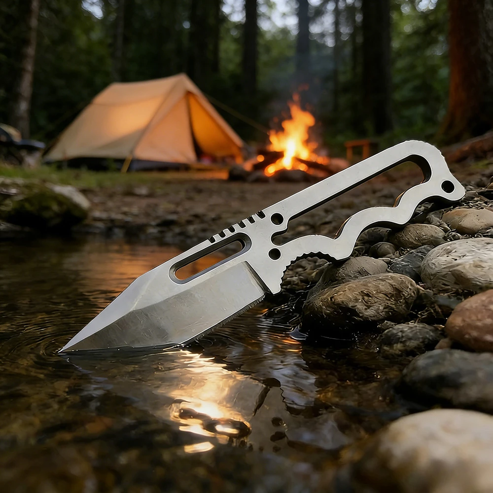 Outdoor Multifunctional Camp Straight Knife Outdoor Walking Tour Fishing Picnic EDC Tool Fruit Knife Wild Rescue Jungle Survival