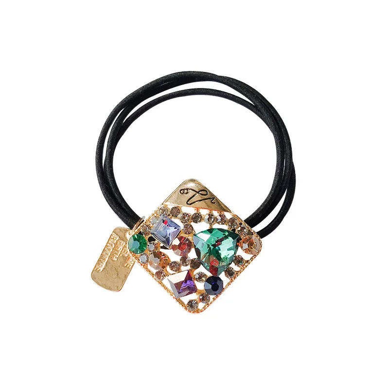 Bandes de caoutchouc élastiques en strass pour filles, anneau de cheveux, corde, accessoires chouchou, queue de cheval, Accessoires de coiffure