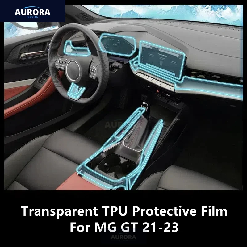 For MG GT 21-23 Car Interior Center Console Transparent TPU Protective Film Anti-scratch Repair Film Accessories Refit