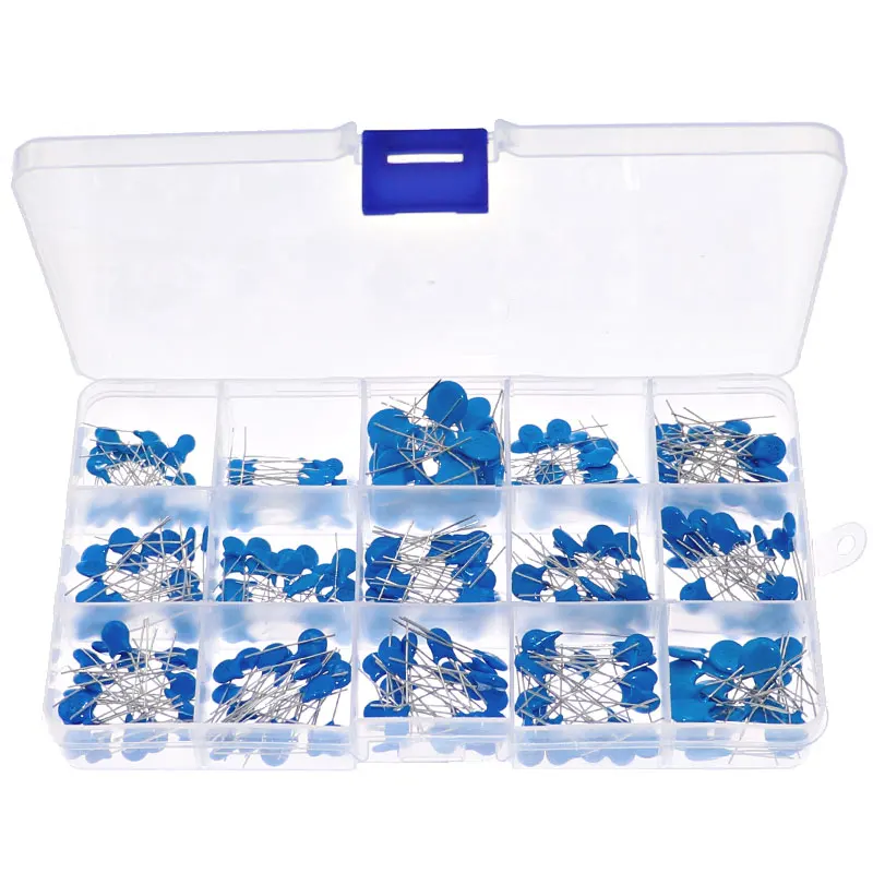 300Pcs 15Value 1KV 2KV 3KV High Voltage Ceramic Capacitors Assortmen Kit 102 222 103 223 471 681 102 152 332 101 221 222 472 103