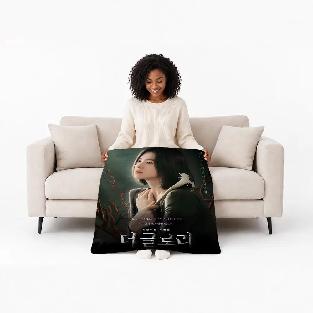 Dark TV Series The Glory Throw Custom Printed Flannel Fleece Blanket for Sofa Bed Office Travel & Camping