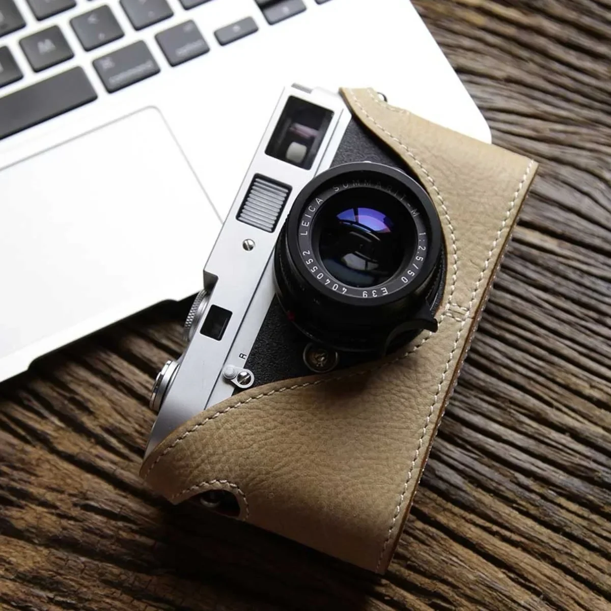 Genuine Leather Half Cases Camera Bag Protective Case Vintage Style Body Covers Suitable for Leica M2 M4 M4-P M6 MP M3-Small Ear