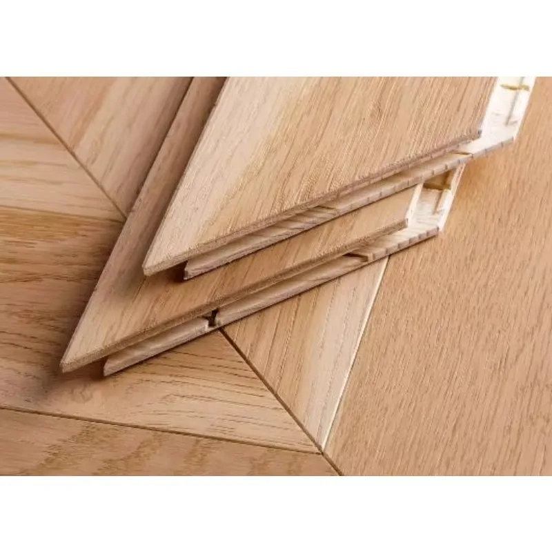 Customized size Herringbone European White Oak 3-layer Engineered Wood Flooring