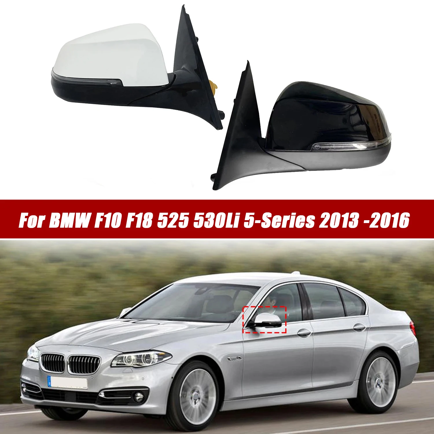 

Car Accessories For BMW F10 F18 525 530Li 5-Series 2013 2014 2015 2016 Car Power Rear View Mirror Side Door Mirror Assembly
