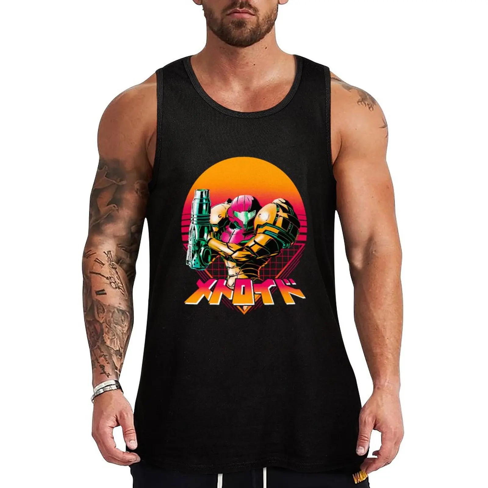 

Birthday Gift Metroid Dread Samus Artwork Vintage Tank Top male top Short sleeve sports clothes for men Japanese t-shirt