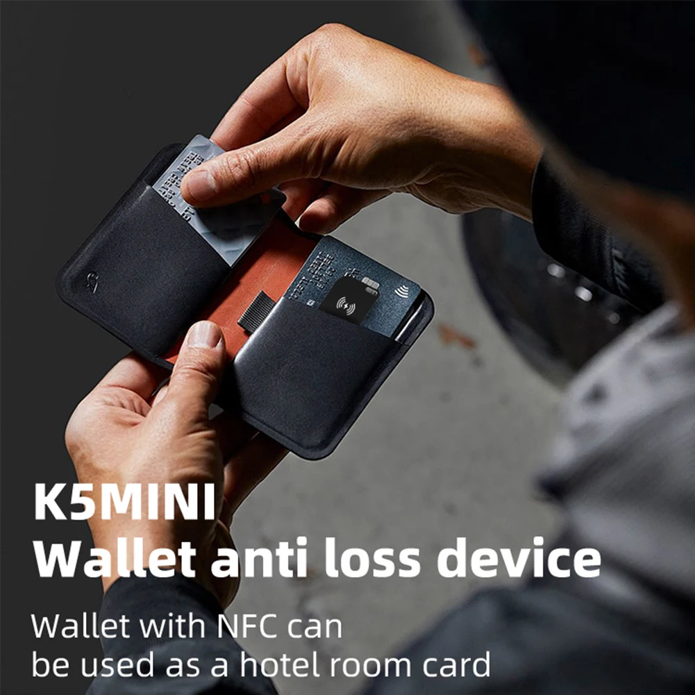 

K5 Wallet Tracker Card Wireless Charging Smart Tag IPX68 Waterproof Gps Locator Ultra Thin Tracker for Apple Find My Device