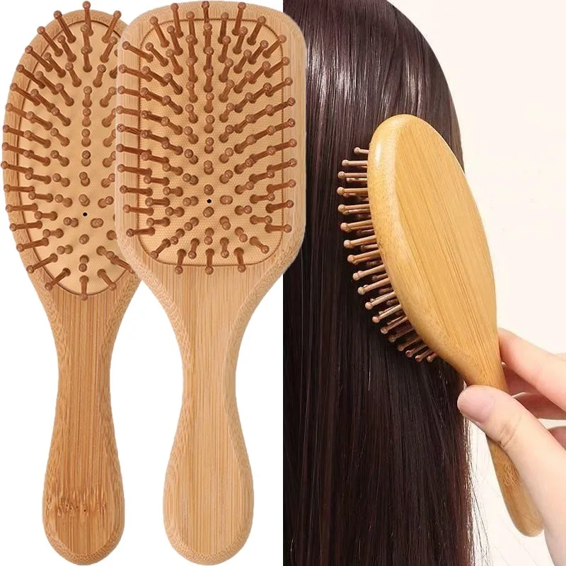 

1/2 шт. профессиональная бамбуковая массажная расческа, расчески с натуральной воздушной подушкой, щетки для волос, парикмахерские инструменты для вьющейся укладки