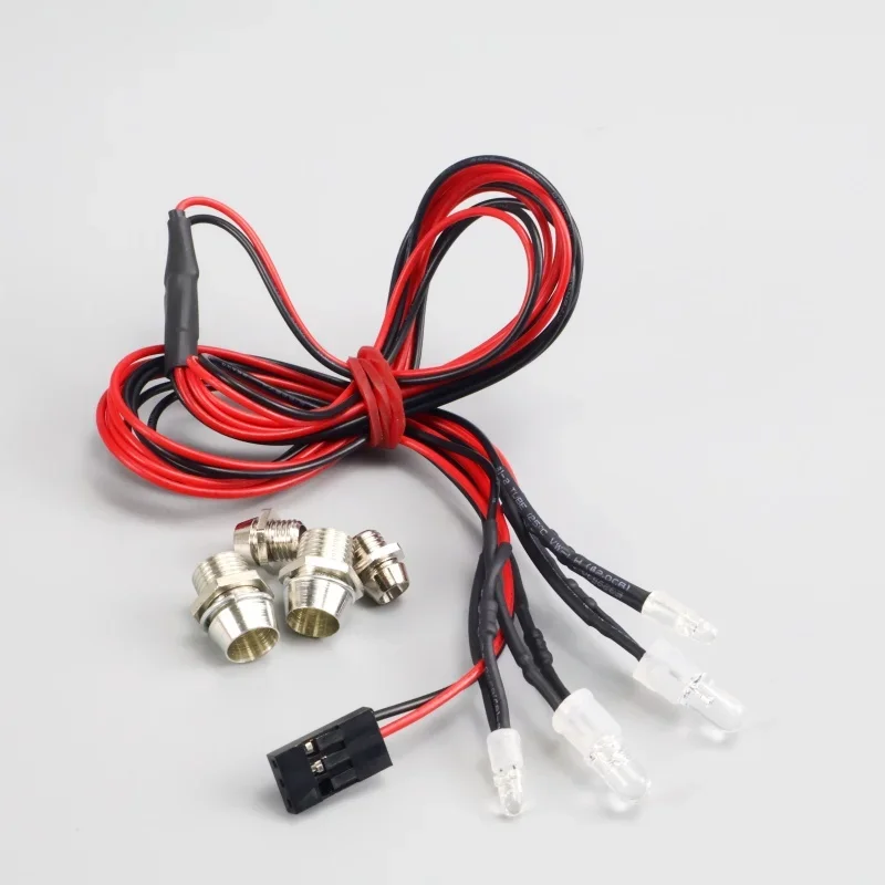 4 ライト 70 センチメートル長 RC LED ナイトヘッドライト 3/5 ミリメートル LED ライトモデルドリフトクローラー車用 RC カー用