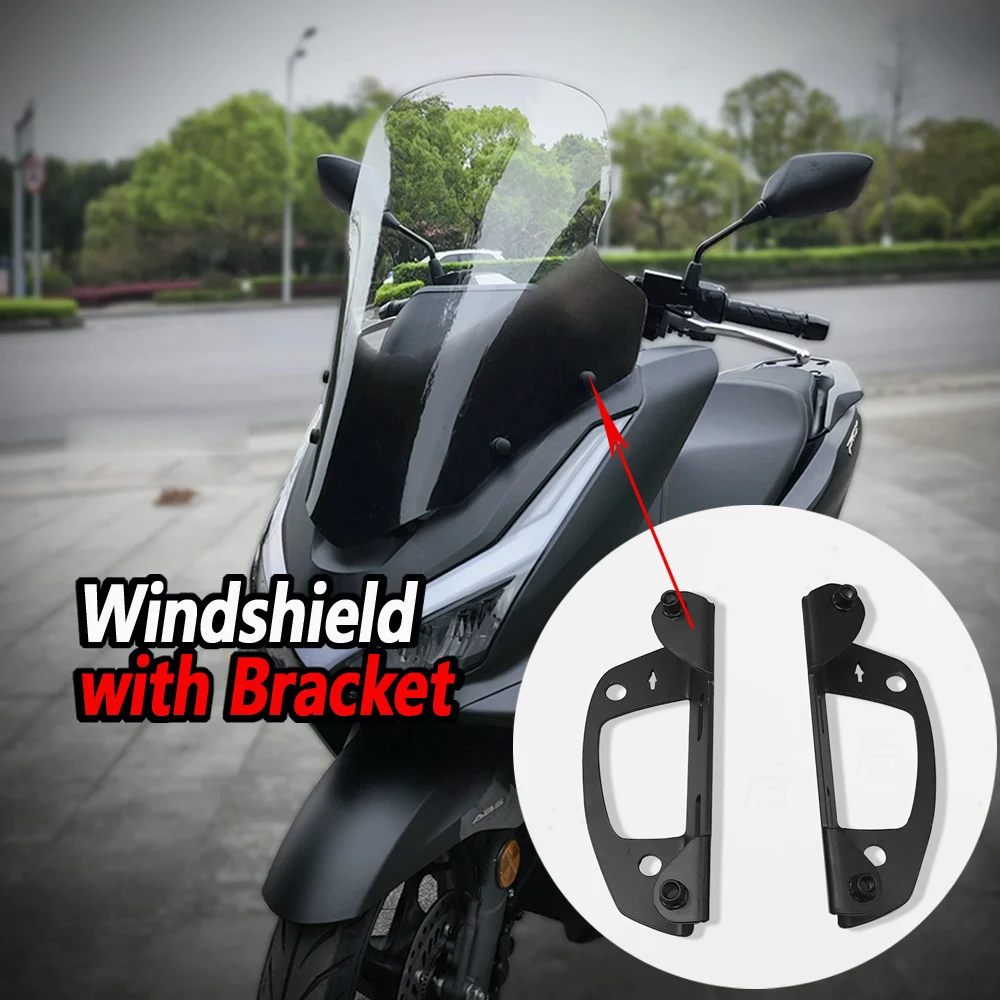 

for Honda 2025 PCX160 PCX 160 High quality windshield with raised front windshield and rain shield with mounting bracket