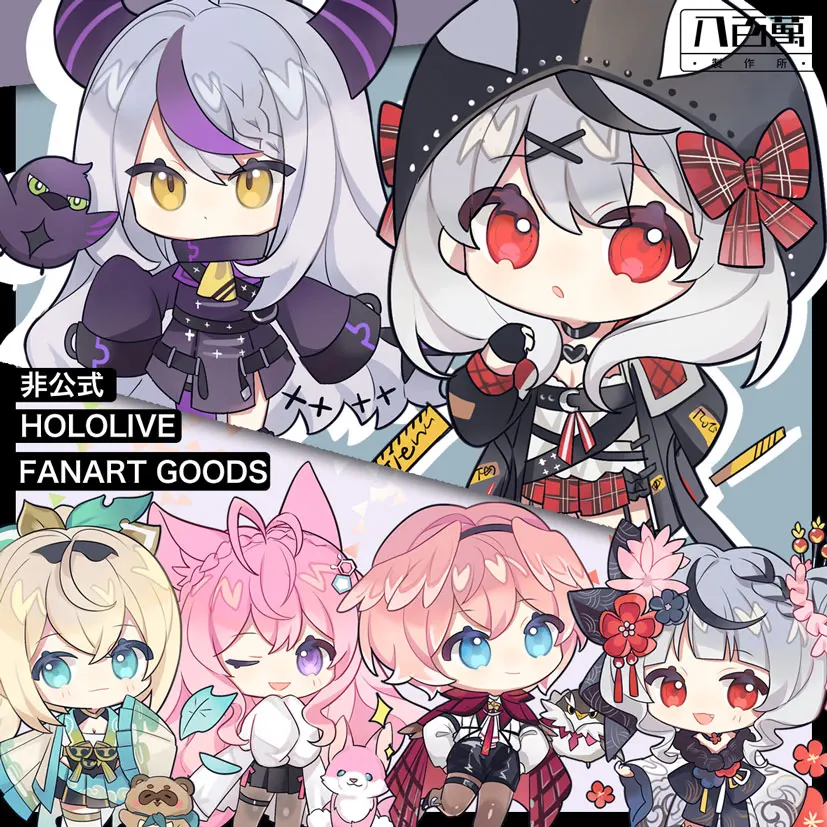 Vtuber Youtuber Hololive 6th X Holox Cute Acrylic Figure Keychain Bags Pendant Laplus Sakamata Chloe Takane Lui Hakui Koyori