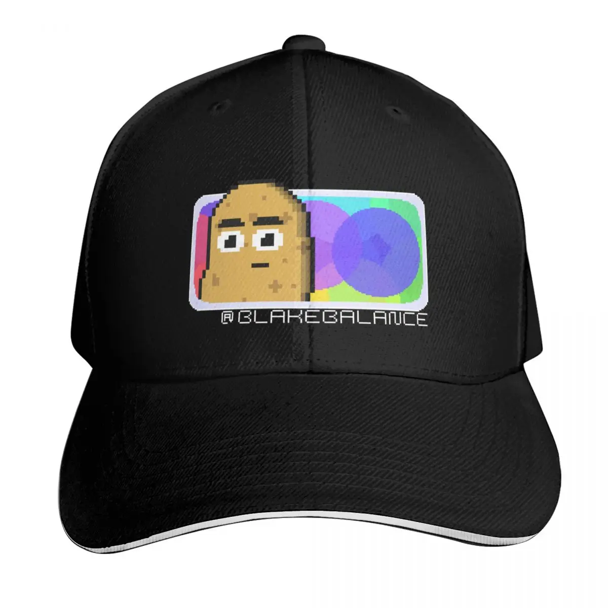 Potato Person Hat (White Font) Baseball Cap Sun Protection UPF 50+ Breathable Mesh Back Adjustable Buckle Closure