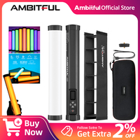 AMBITFUL A2 RGB 2500-8500K RGB LED Video Stick Tube Light, CRI 95+ TLCI 97 +,Built-in APP Lithium Battery Magnetic Function