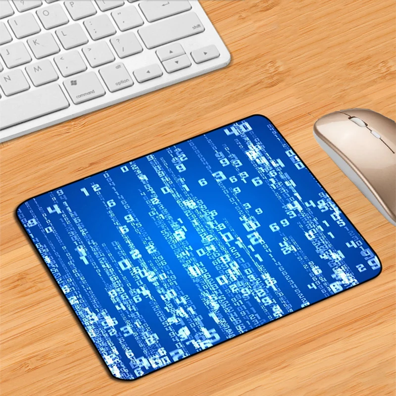 New Matrix Binary Code Anime Game Mouse Pad for Small Size Gaming Mouse Pad Gamer Company Keyboard Mouse Mats Computer Desk Mats