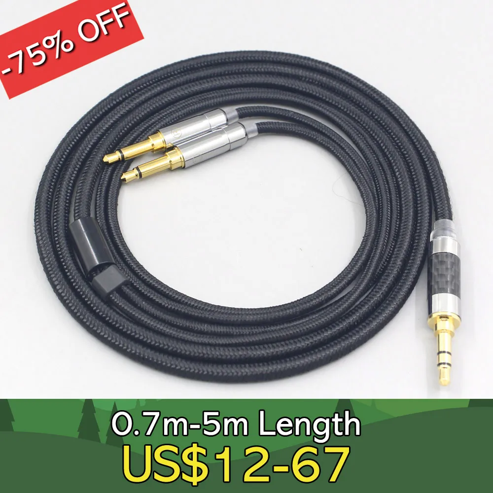 

6.5mm XLR Super Soft Headphone Nylon OFC Cable For Denon AH-D7200 AH-D5200 AH-D9200 AH-D600 AH-D7100 LN007533