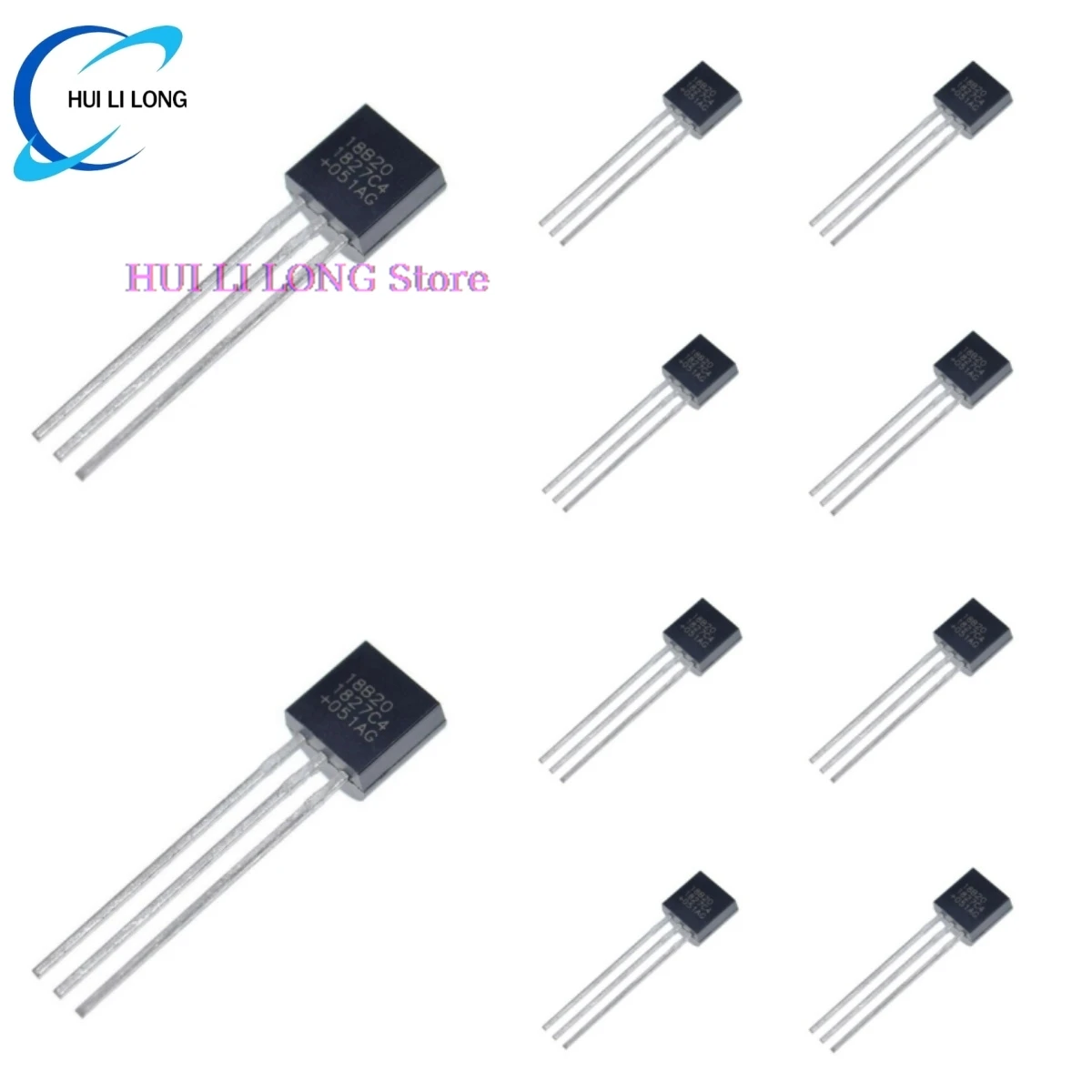 1/5/10pcs DALLAS DS18B20 18B20  CHIP Thermometer Temperature Sensor