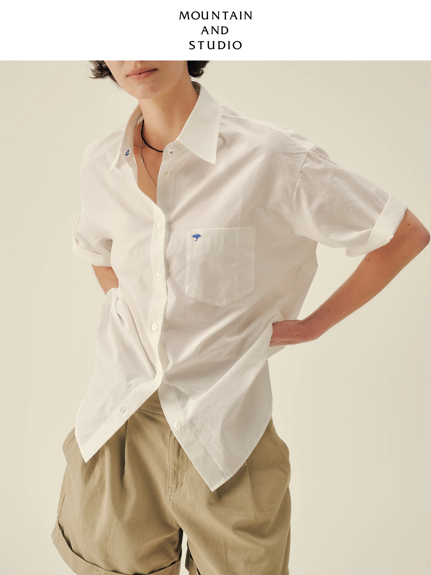 

Винтажная женская рубашка с вышивкой, свободного кроя, с коротким рукавом, белая, повседневная, для офиса, из смесового полиэстера и хлопка