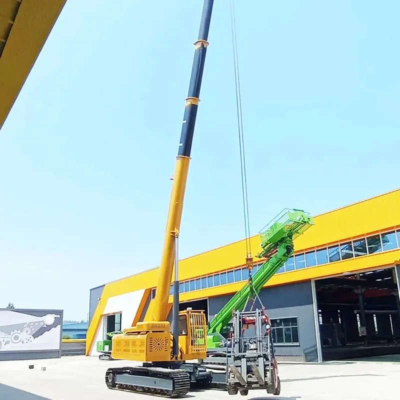 Spider Crane 1T 3T 5T Electric Mini Spider Crane Hydraulic Telescopic Boom Crawler Lifting Equipment for Building Industrial Use