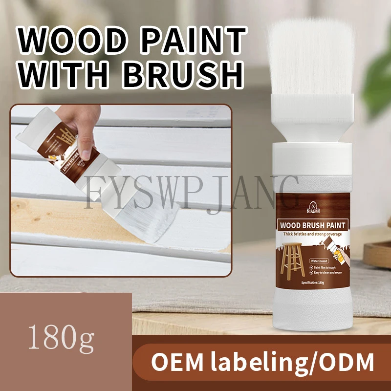 DIY Brush Water-Based Wood Furniture Paint Waterproof Renew Paint For Bedside Table Wooden Furniture Old Wood Surface Renovation