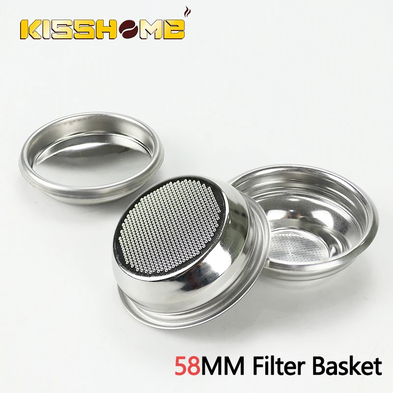 

Coffee Filter Baskets 58mm Stainless Steel Fit For E61 Gaggia Portafilter Replacement Espresso Maker Accessories Barista Tools