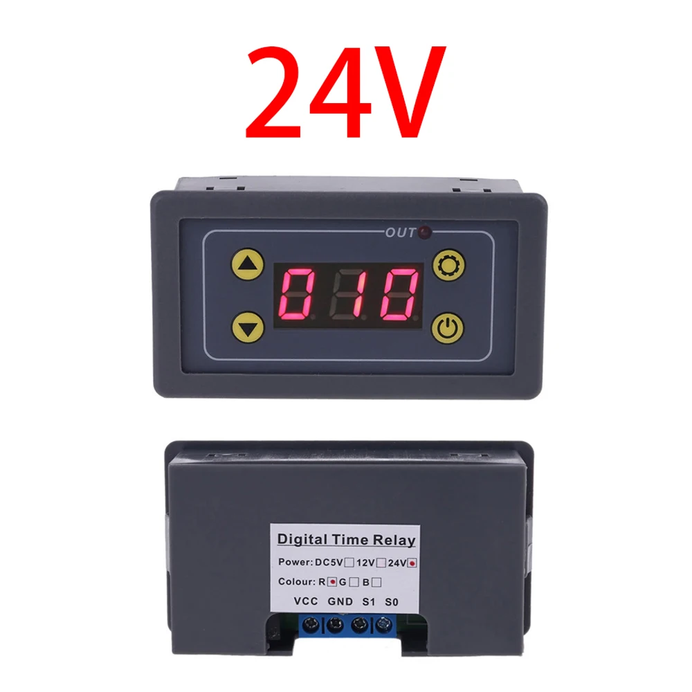 Delay Relay Module 5V 12V 24V Timer Relay 0.01s-999min Digital Timer Cycle Delay Switch Module AC 220V Power On-Off Controller