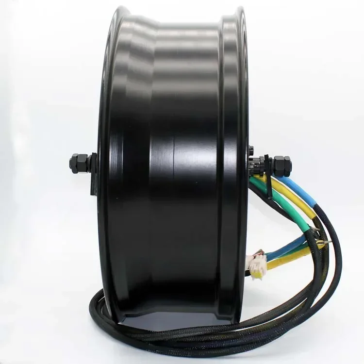 YM MOTOR  17 Inch Fast Speed Powerful Permanent Magnet Brushless Direct Current Motor 72V Hub Motor 15000w Electric Motorcycle