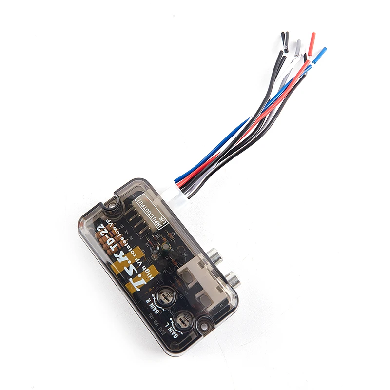 Convertidor RCA estéreo de alta a baja frecuencia ajustable nivel de altavoz