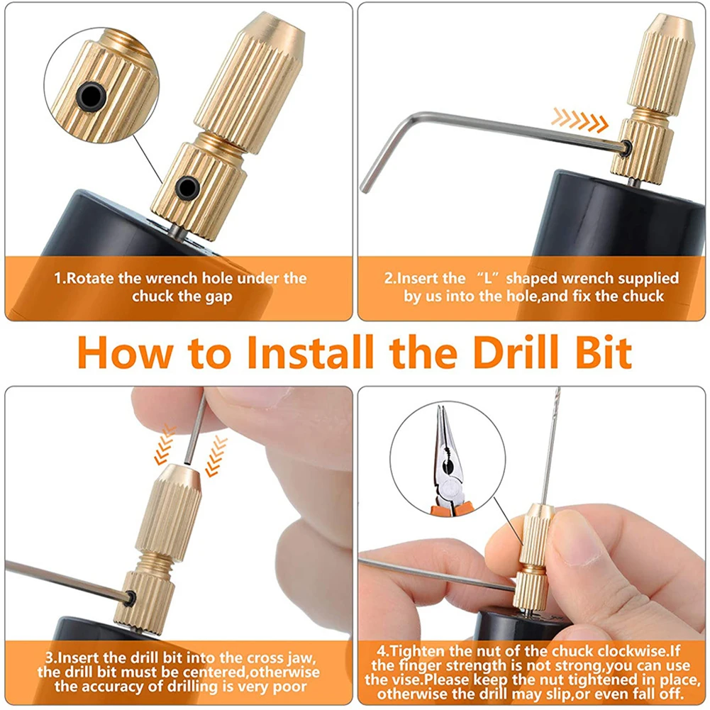 Mini Electric Drill Handheld Drill Bits Kit Resin Jewelry Making Wood Craft Tools USB Plug Screwdriver Tool Kit Engraving Pen