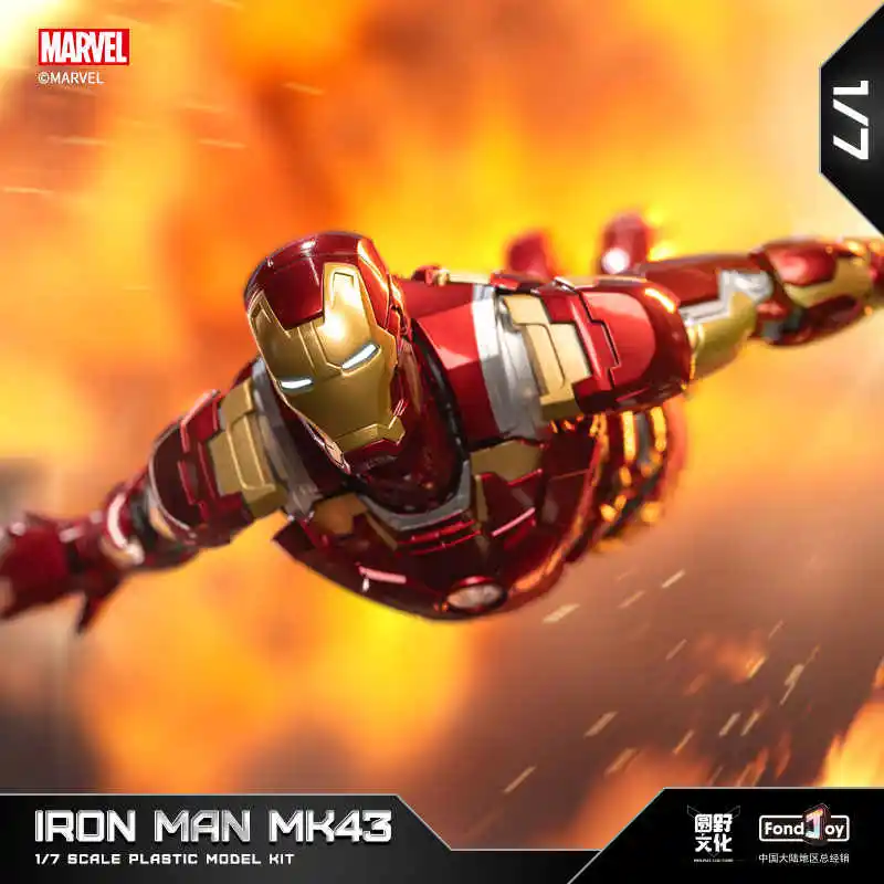

1/7 масштаб FondJoy Iron Man MK43 Коллекционная модель комплект с бронированной пластиковой строительной игрушкой Hulkbuster для фанатов