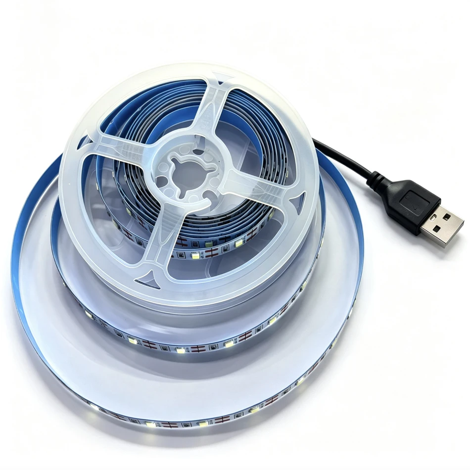 DC5V USB 2835 LED Strip 60LEDs/m White Warm White LED Strip Light TV Background Lighting Tape Home Decor Lamp LED String Light