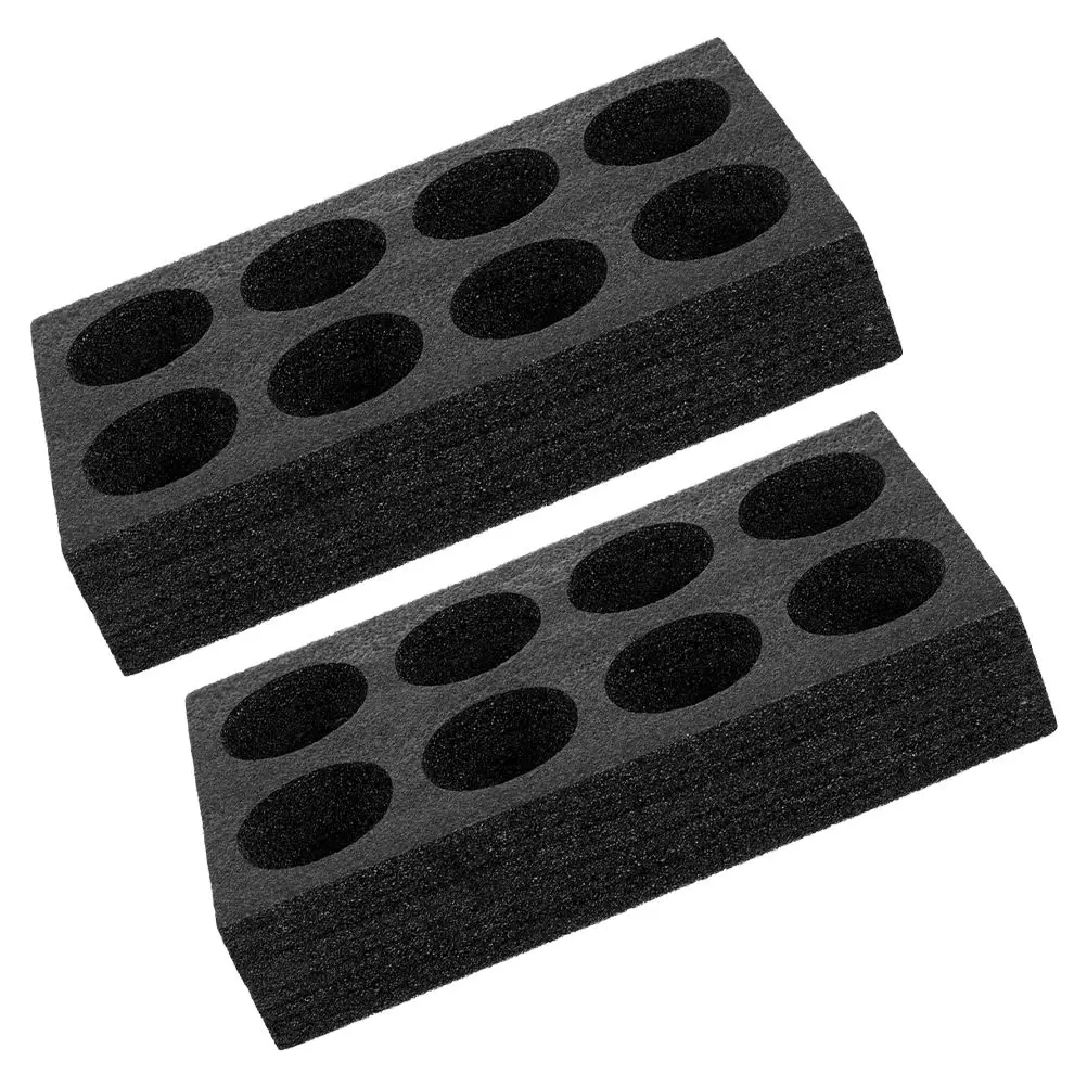 

2Pcs Tea Cup Holder Tray 8Hole Pearl Cotton Coffee Beverage Commercial Use Portable Stackable Storage
